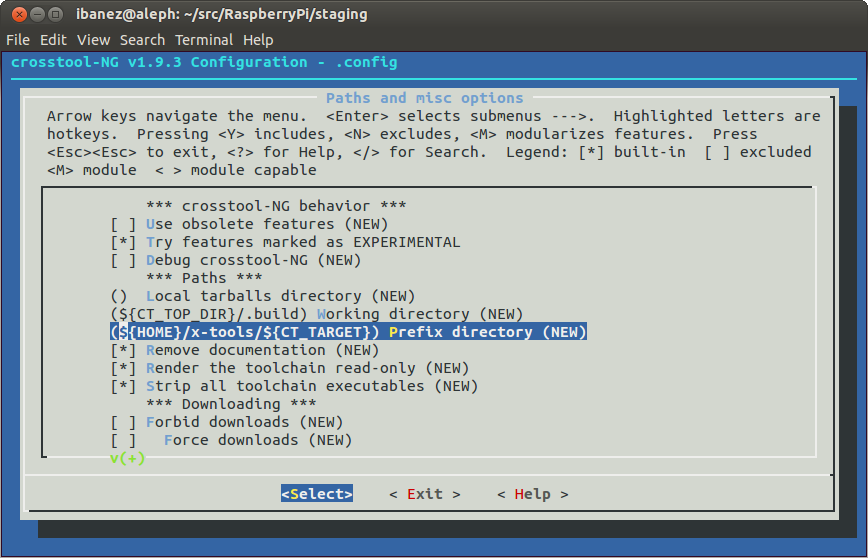 Cross compiling. Машины menuconfig. Crosstool. Ada Cross Compiler crasmb crasmb 16.32.