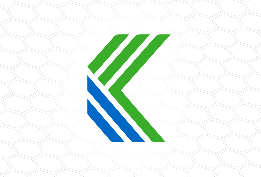 Kitware Logo with hexagons in the background