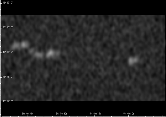 SlicerAstro illustrates the astronomical WCS.