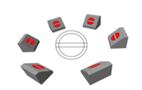 The camera navigation simulator in VBLaST presents trainees with six targets.