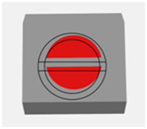 For the camera-navigation task, a trainee aligns a marker with the red target.