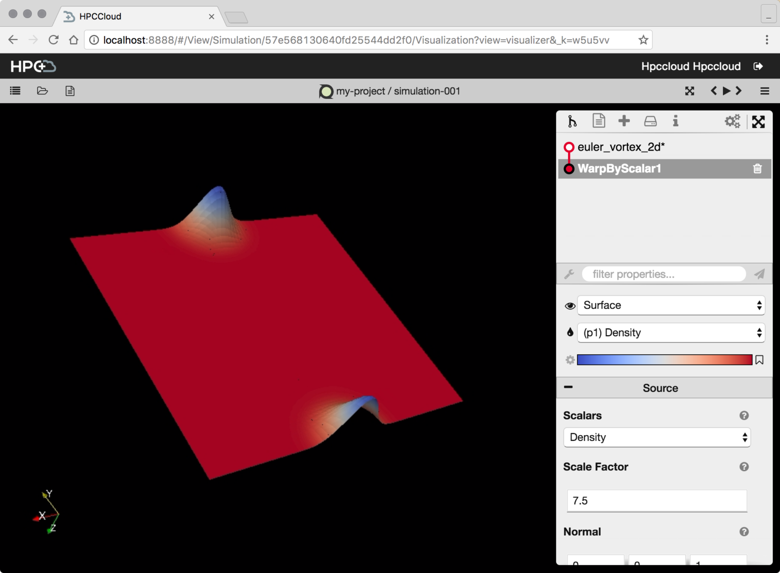 HPCCloud: HPC simulation workflow in the cloud