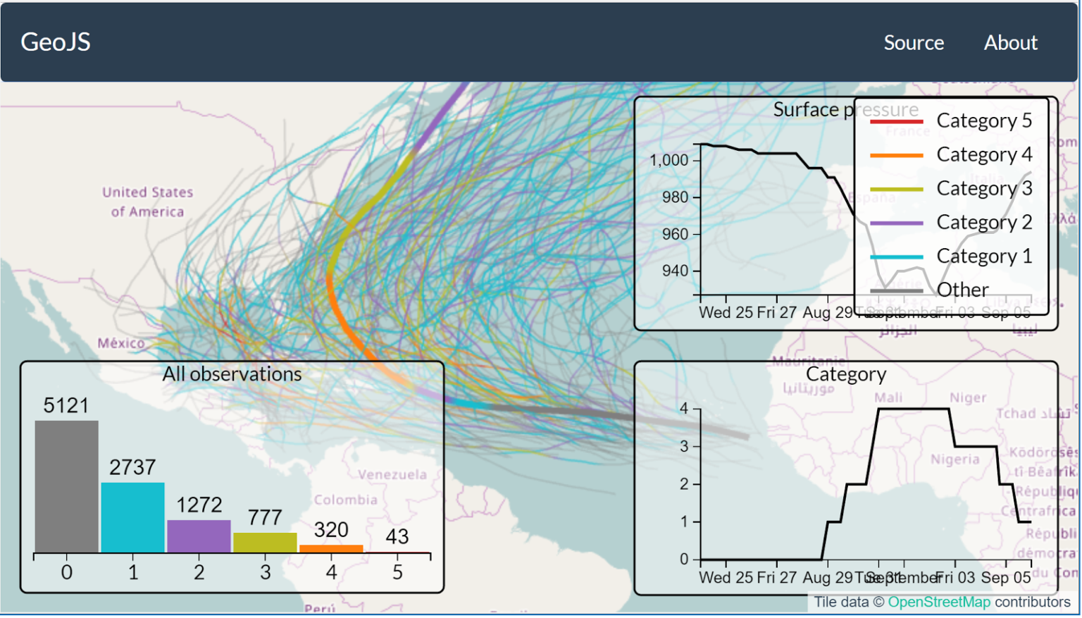 Geospatial Visualizations in GeoJS