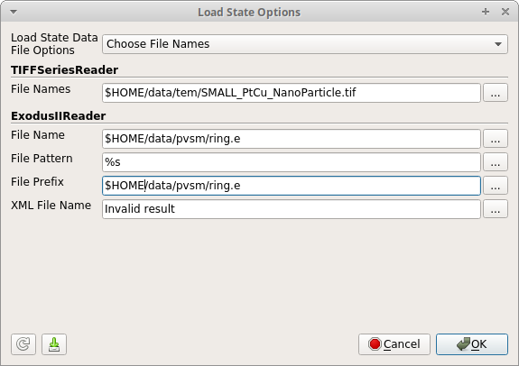 Load data relative to environment variables