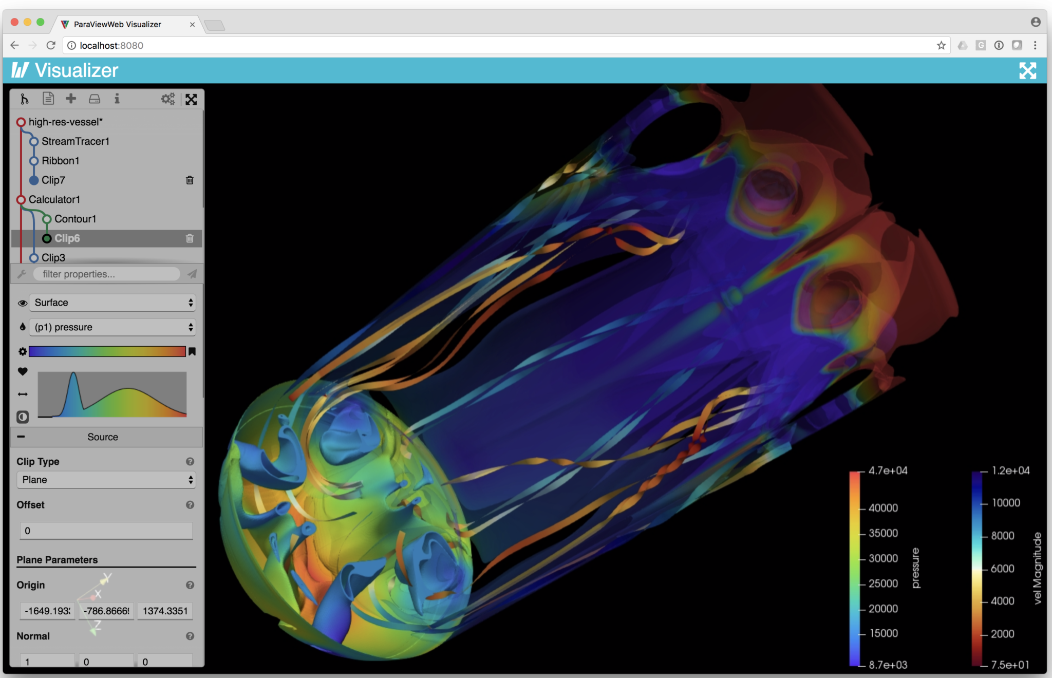 ParaView Visualizer.
