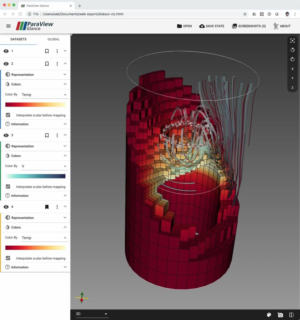 ParaView data exported and embedded in ParaView Glance