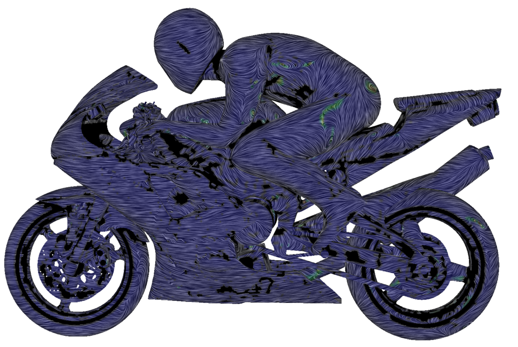 Screenshot of Motorbike with SurfaceLIC