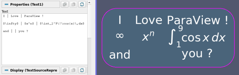Improved Text Representation in ParaView