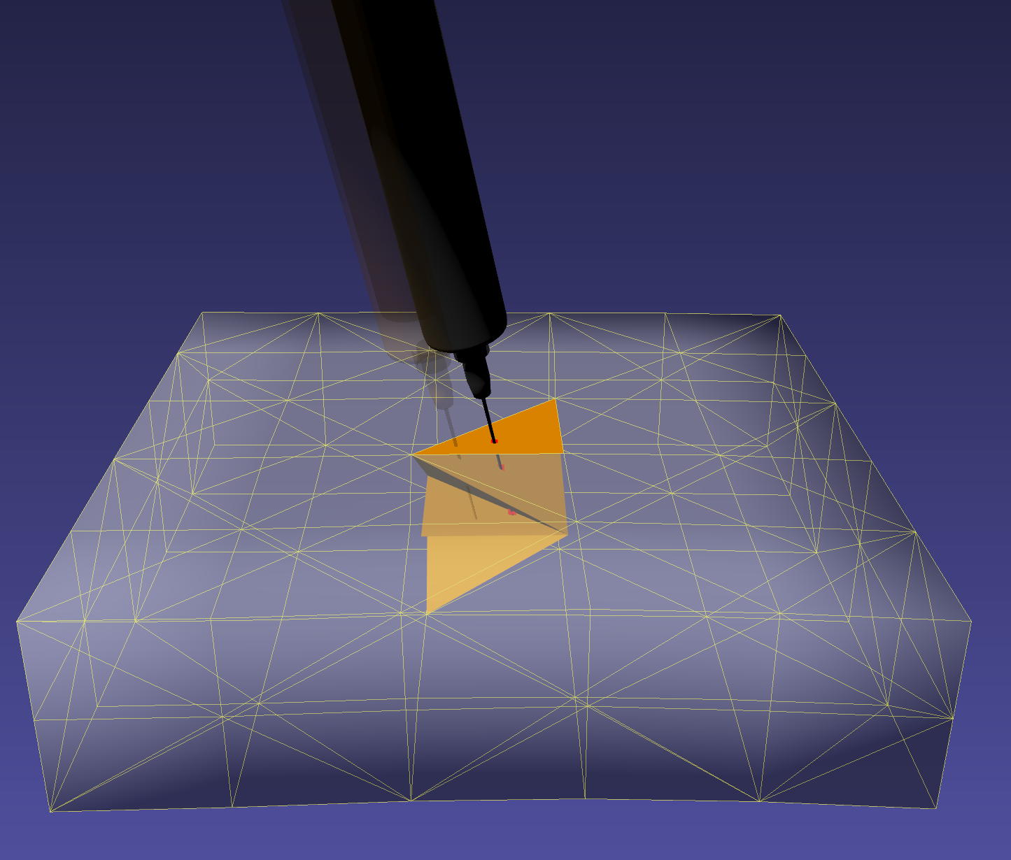 iMSTK needle-tissue interaction