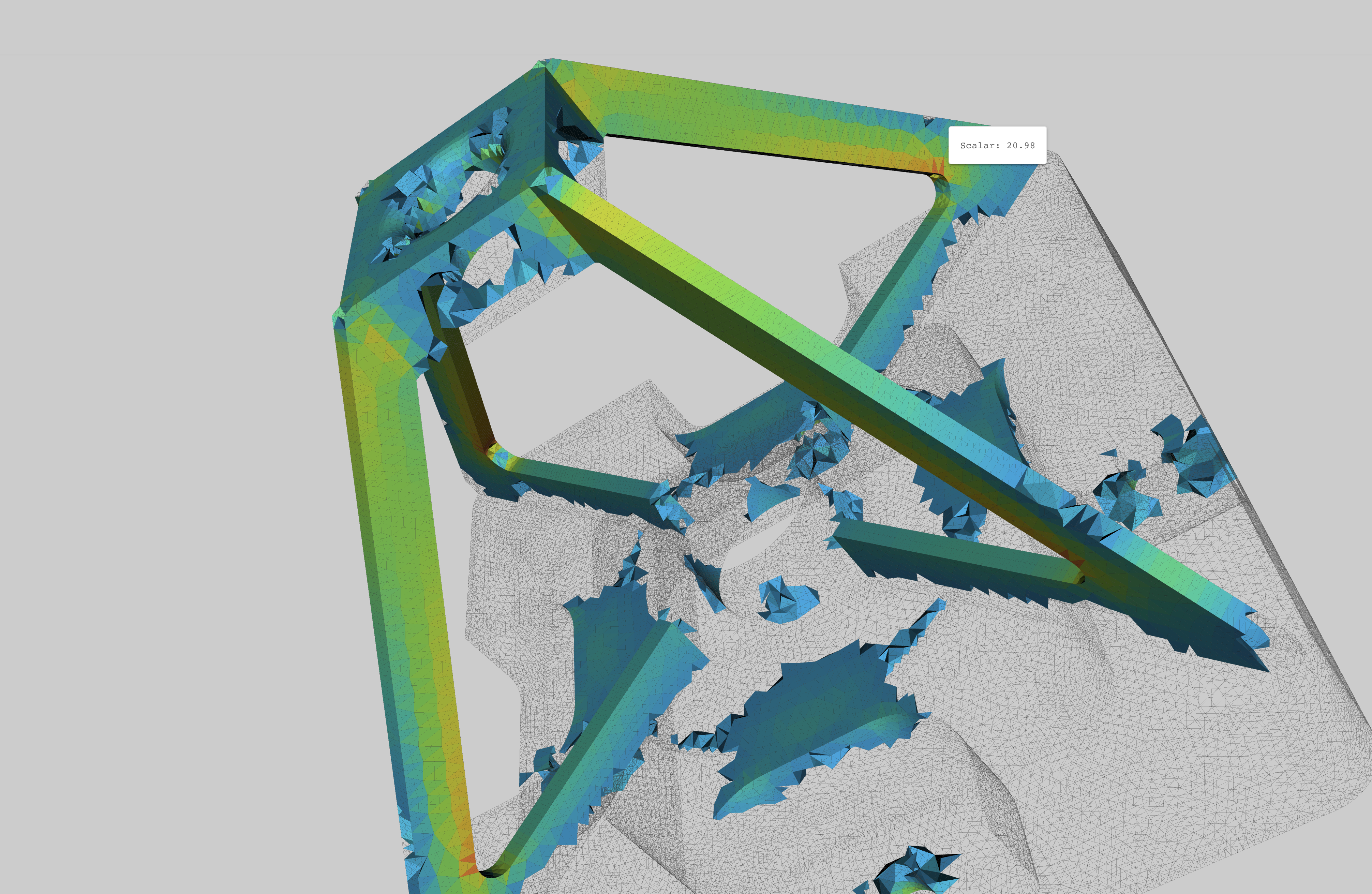 Visualization of unknown object from trame
