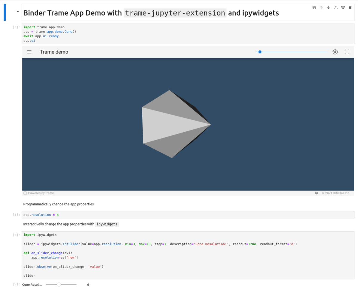 Trame in JupyterLab: A Unified Approach for Web Apps in Scientific ...