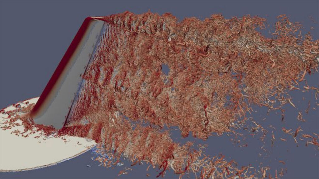 Simulation of airplane.
