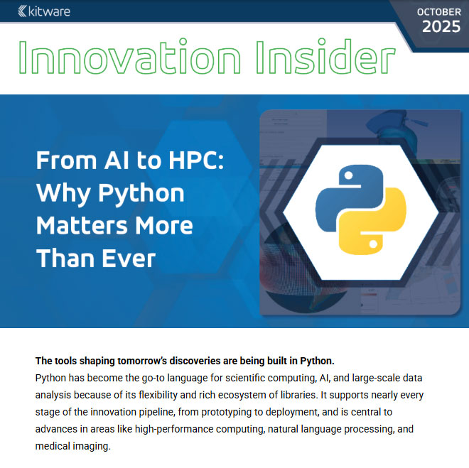 Innovation Inside. Screenshot of the newseltter.