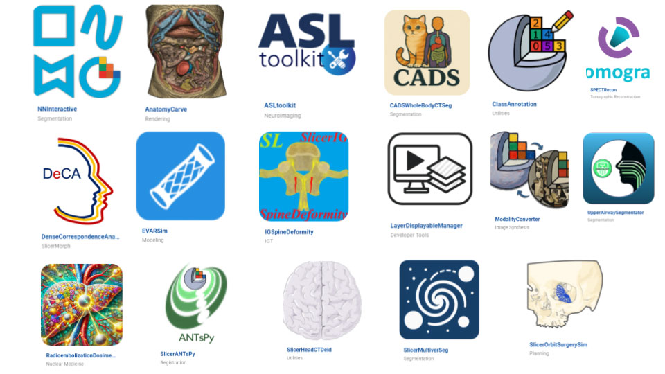 New extension modules in Slicer 5.10 release