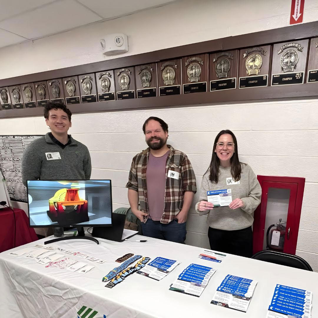 Benjamin Fenelon (Machine Learning Engineer), David DePauw (R&D Engineer), and Brooke Arpey (Senior HR Generalist)