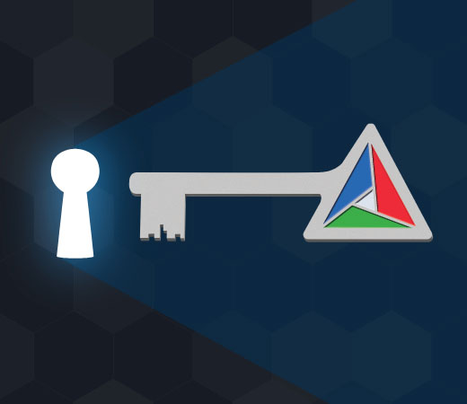 CMake Logo on a Key
