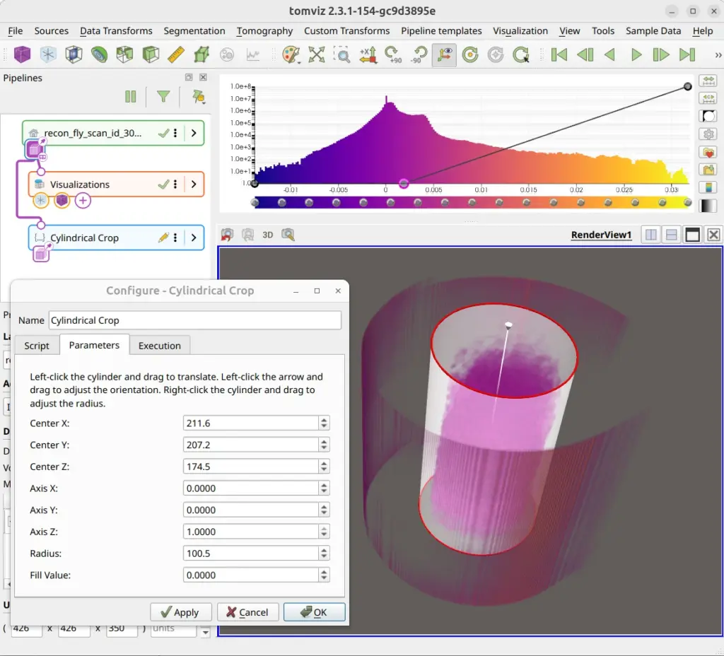 The new interactive cylindrical crop widget.
