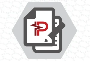 An icon featuring stacked document pages with a pencil writing motion and the maroon Pulse Physiology Engine logo, set within a gray hexagon on a white honeycomb pattern.
