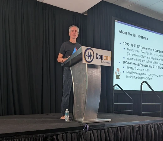Bill Hoffman presenting at CppCon